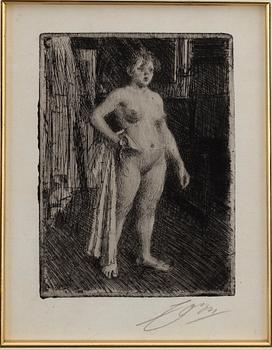 ANDERS ZORN, etching, 1893, signed in pencil.