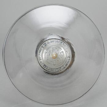 TAKLAMPA, smide och glas, Skandia Elektriska Aktiebolaget, Stockholm, 1900-talets andra kvartal.