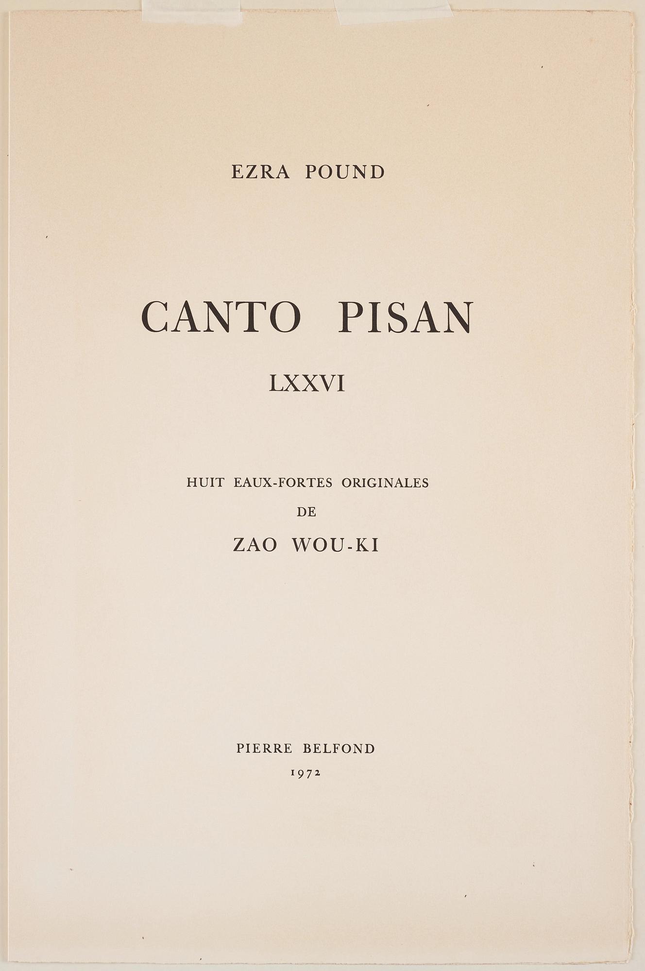 Zao Wou-ki, Utan titel, ur "Canto Pisan".
