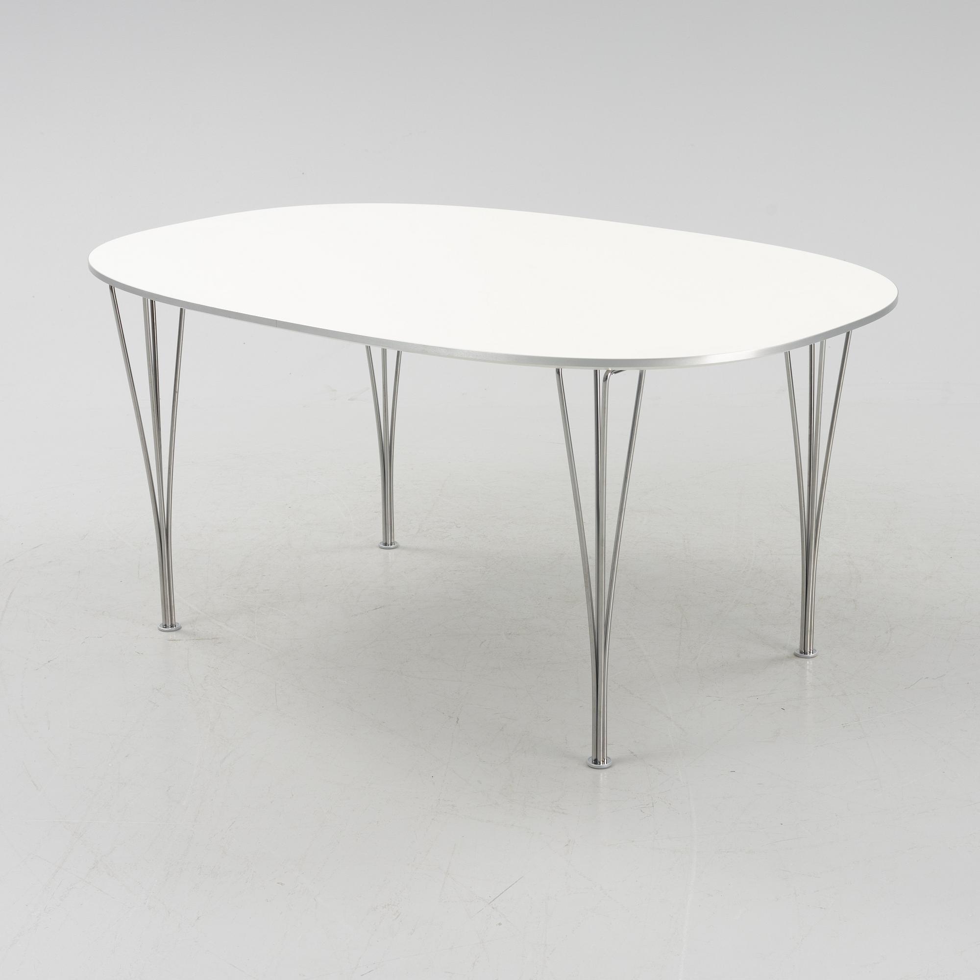 Bruno Mathsson & Piet Hein, a 'Superellips' dining table, Fritz Hansen, Denmark, 2008.