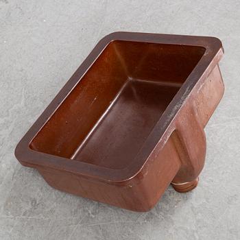 Handfat/vask, saltglaserat stengods, V40, Höganäs.