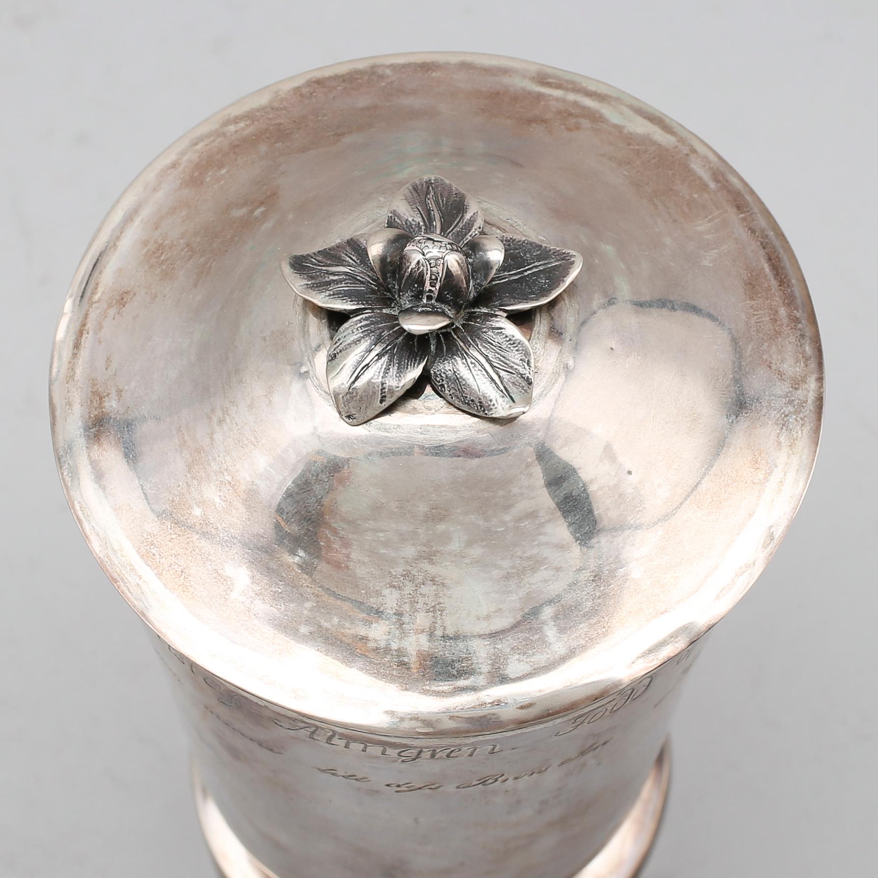 LOCKBÄGARE, silver, Stephan Halling, Örebro 1785. Vikt ca 256 gram.