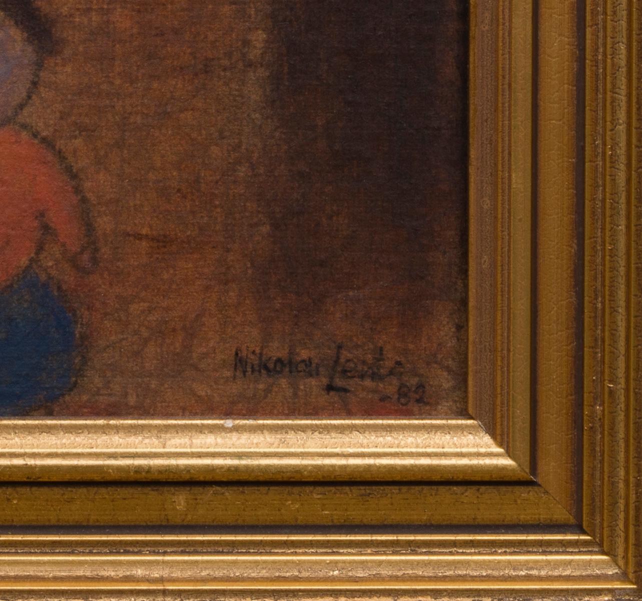 NIKOLAI LEHTO, olja på pannå, signerad och daterad -82.