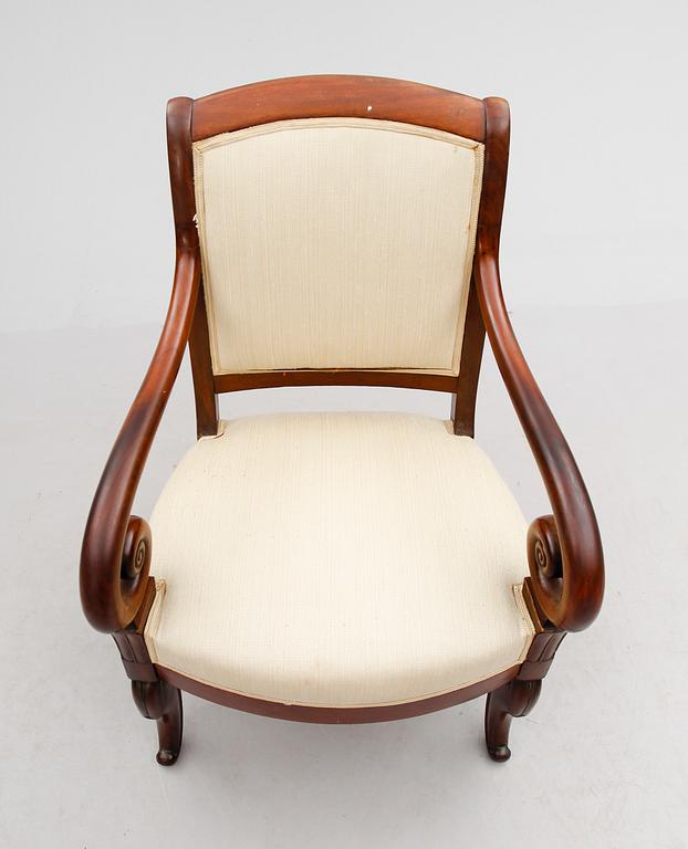 KARMSTOL, senempire, 1800-talets mitt.