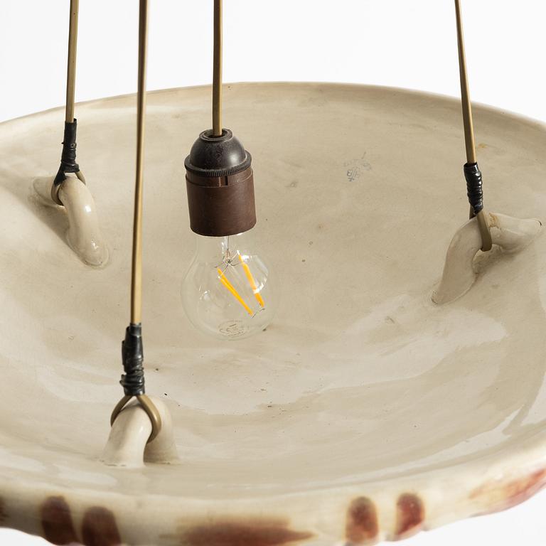 A ceramic ceiling lamp, Höganäsbolaget, Sweden, 1915-1926.