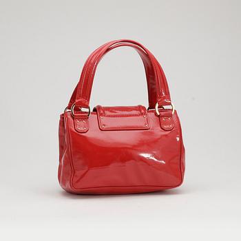 LOUIS VUITTON, red and white patent leather bag, "Cruise Sac Vernis Bicolore rouge".