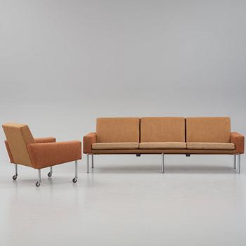 Hans J. Wegner, a sofa and armchair, model "AP-34", Anker Petersen AP-Stolen, Denmark, ca. 1957.