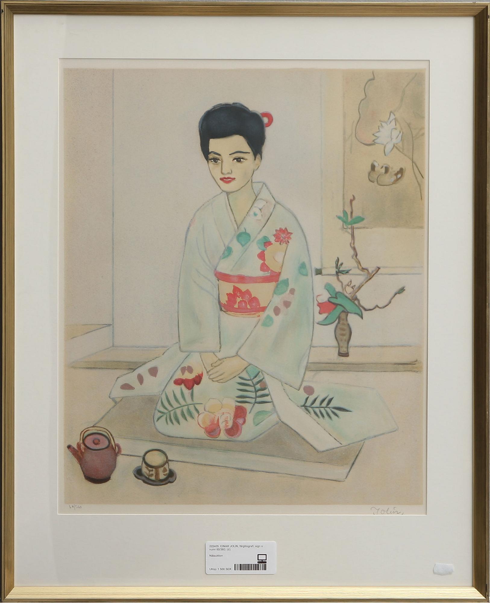 EINAR JOLIN, färglitografi, sign o numr 60/360.