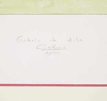 GUILLERMO DA SILVA, färglitografi, sign o numr 21/150.