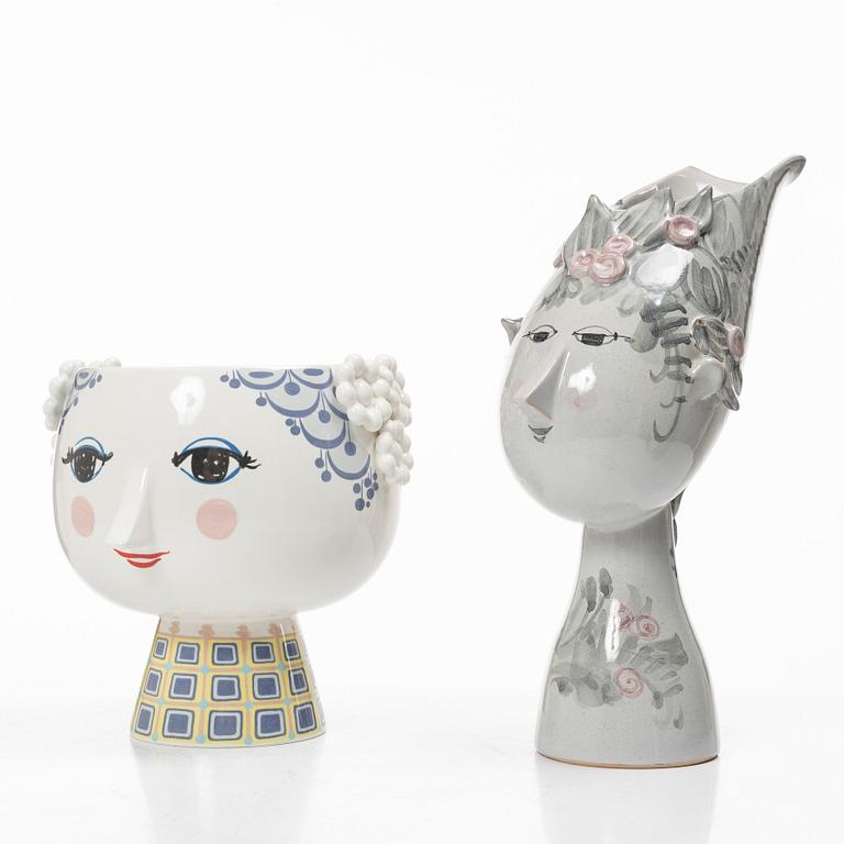 Björn Wiinblad, two vases, including 'Eva', rosendahl Design Group, Denmark.