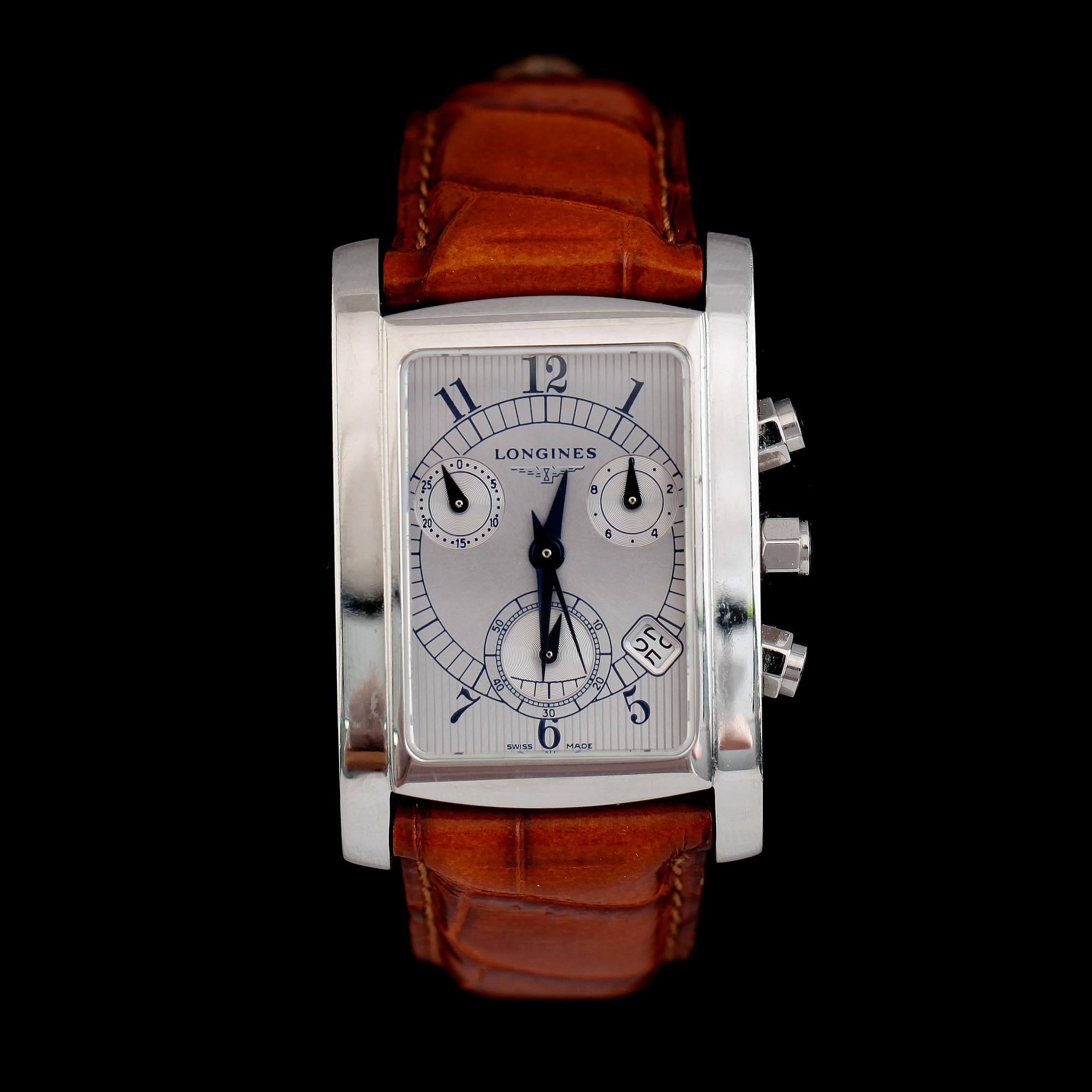 ARMBANDSUR, stål, Longines, chronograf.