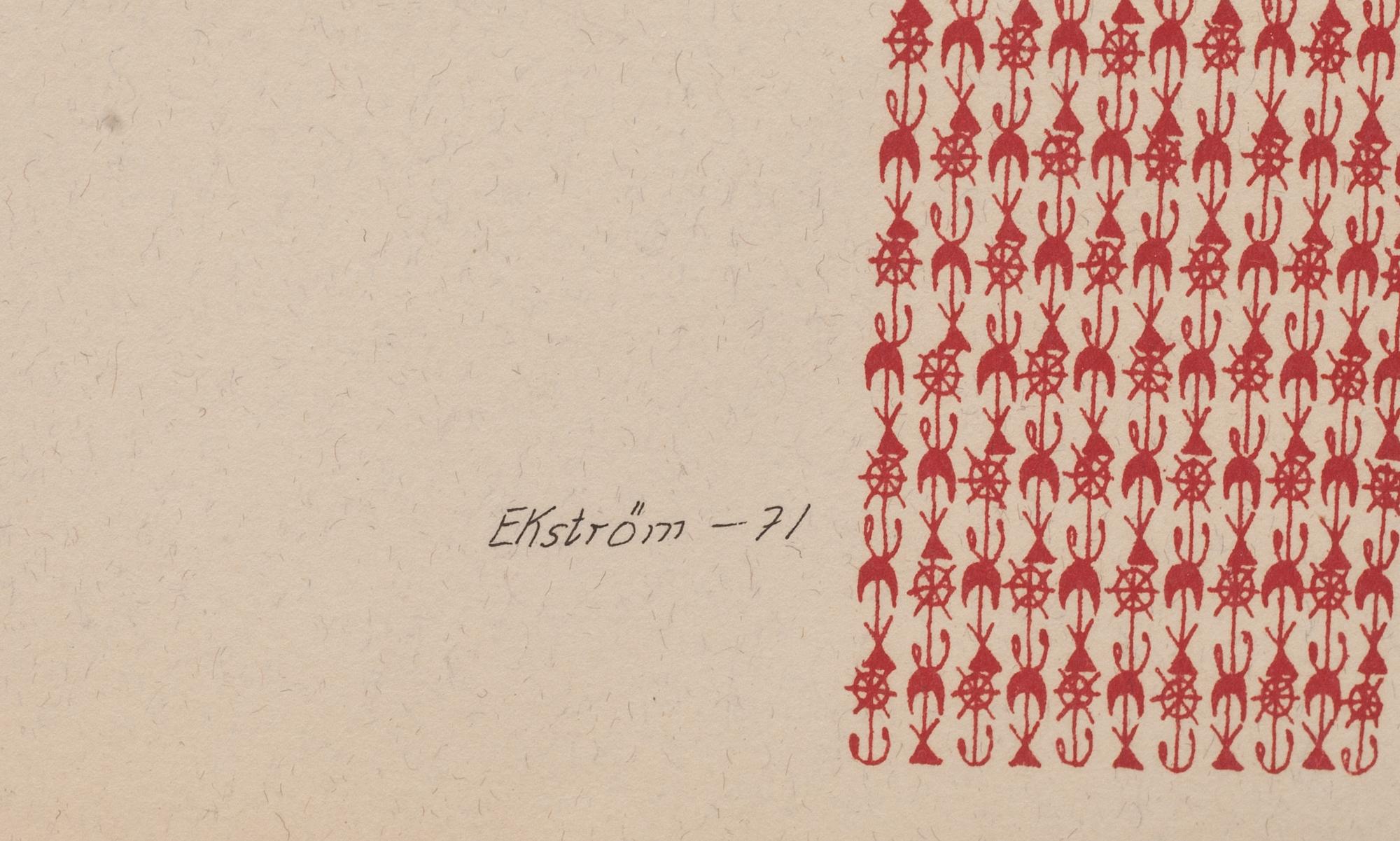 THEA EKSTRÖM, litografi, signerad, daterad -71 och numrerad 25/275.