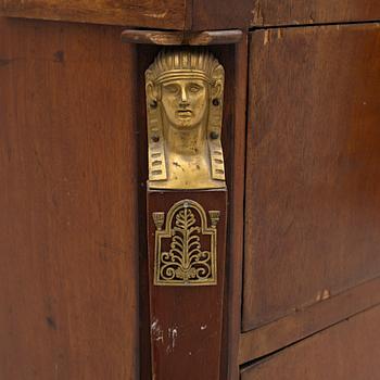 Rullklaffssekretär, Empire, 1800-talets första hälft.