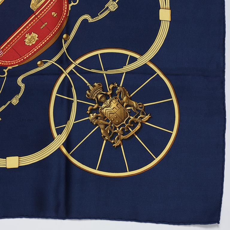 Hermès, a 'Springs' silk scarf.