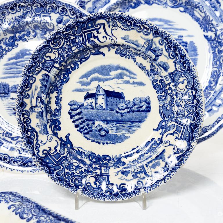 Matservis, 87 delar, flintgods, "Svenska slott", Rörstrand.