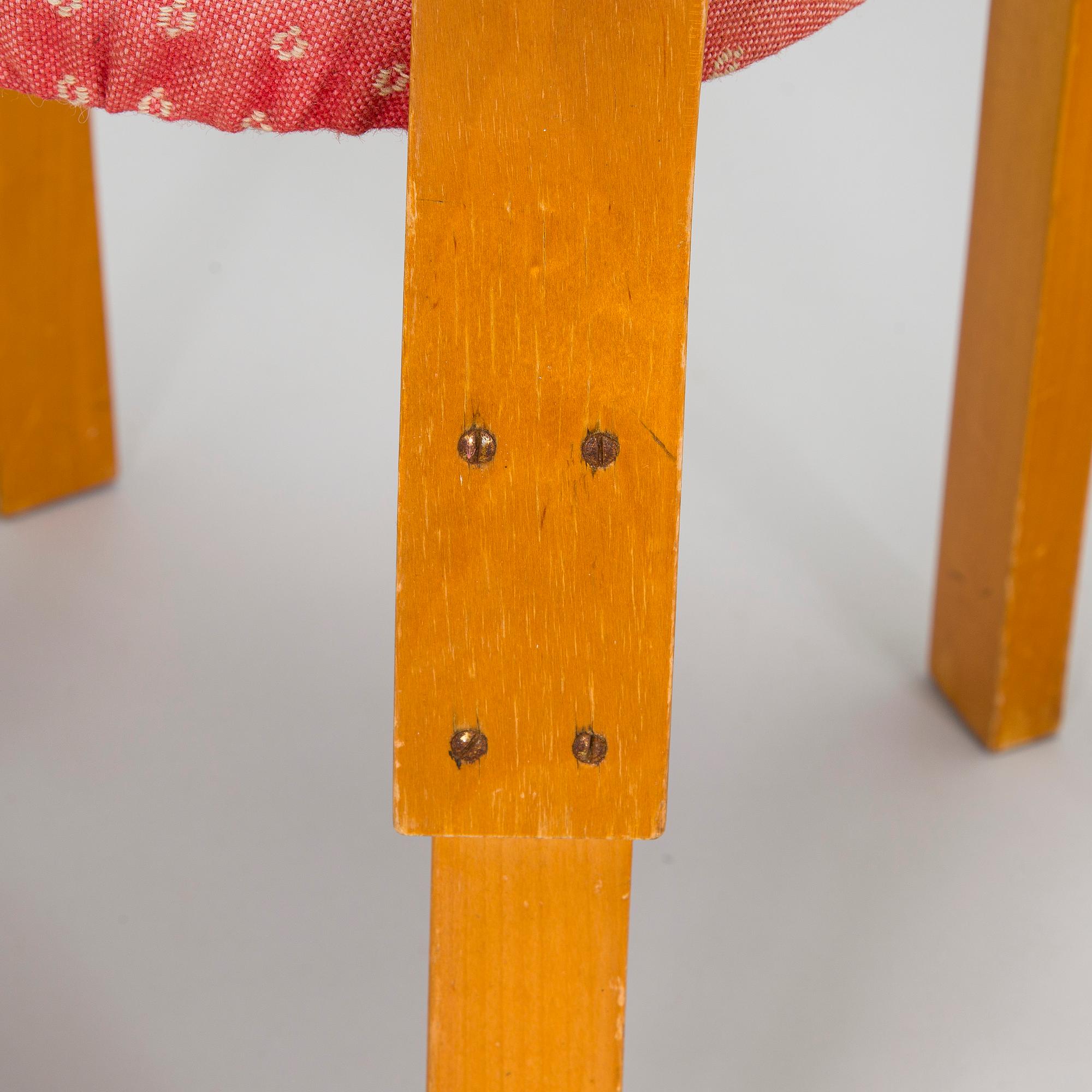 Alvar Aalto, a pair of  'A65' chairs for O.Y. Huonekalu- ja Rakennustyötehdas A.B. early 1940s.