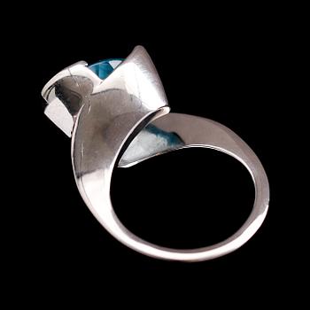 RING, sterlingsilver, blå topas, Pierre dÀrgent.