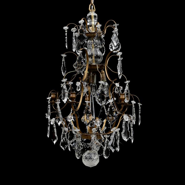 LJUSKRONA, barockstil, 1900-/2000-tal. Höjd 78 cm.