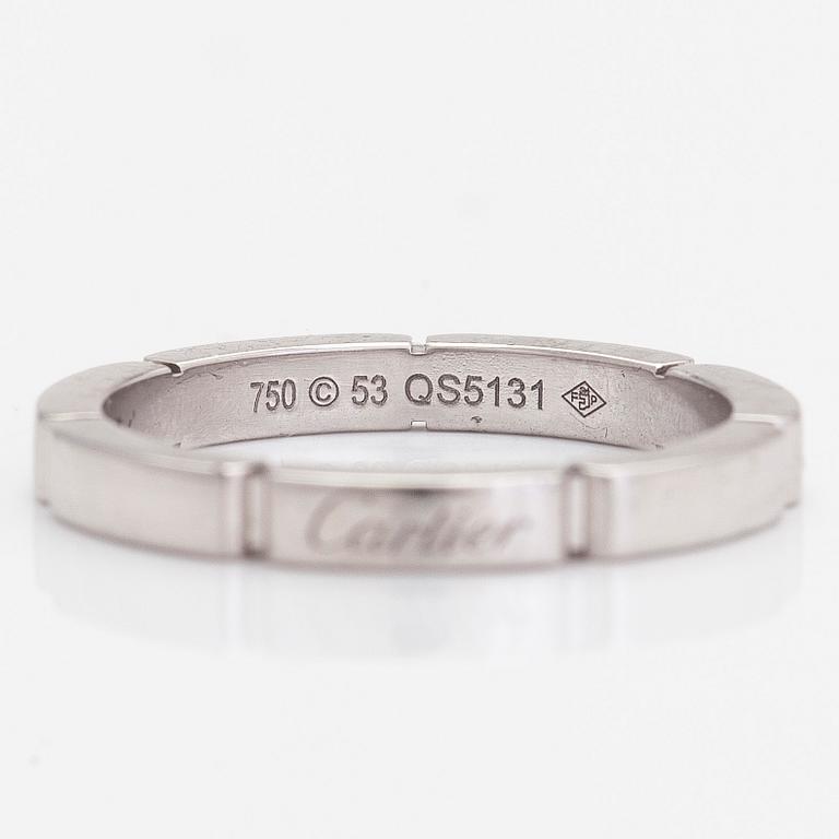 Cartier, an 18K white gold 'Maillon Panthère' ring.