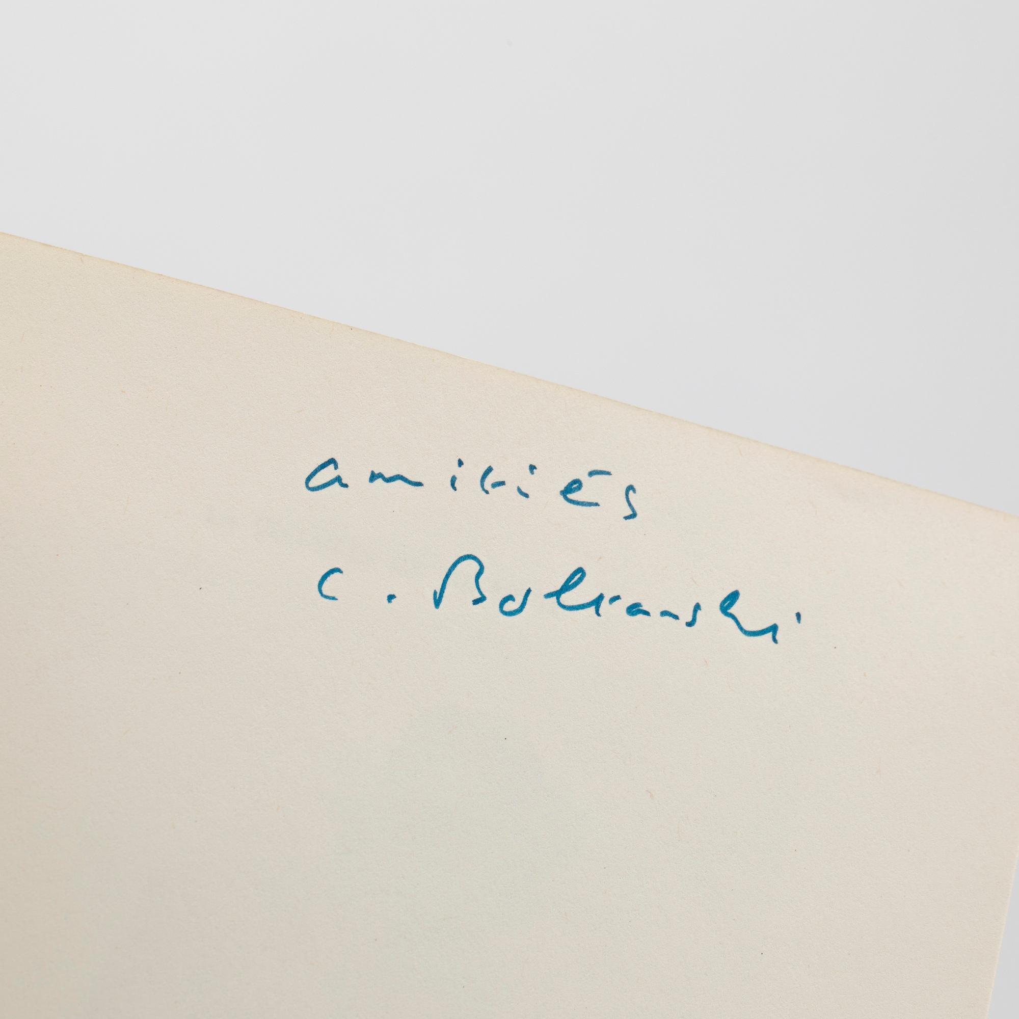 Christian Boltanski, 2 st Artists books, en signerad samt en daterad 1974.