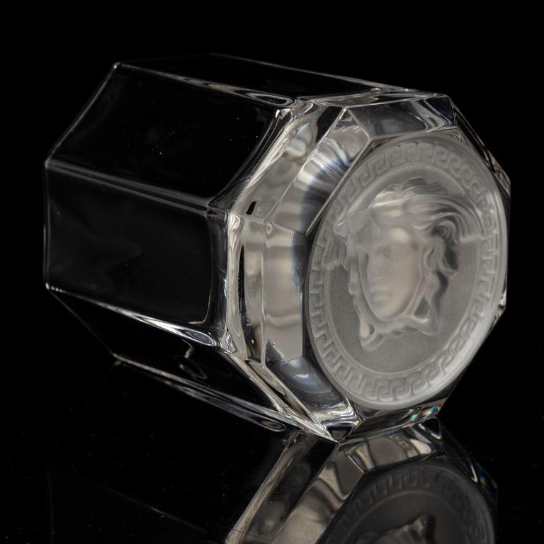 ROSENTAHL, glasservisdelar,  11 + 4st, "Medusa", Versace för Rosenthal.