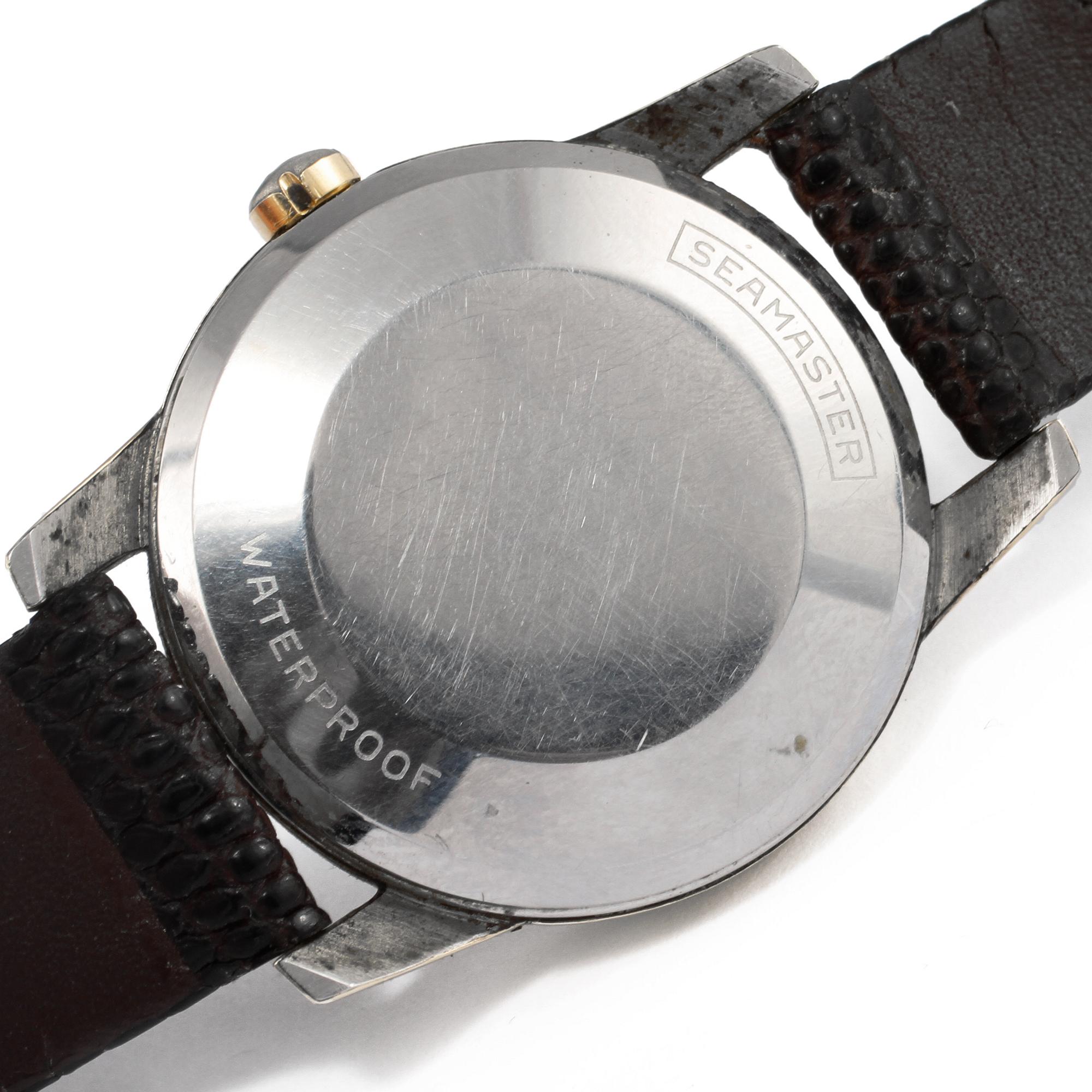ARMBANDSUR, guld på stål, Omega Seamaster, 1950/60-tal.