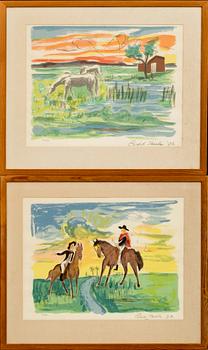 EVERT TAUBE, six signed and numbered lithographs, dated -71/72.
