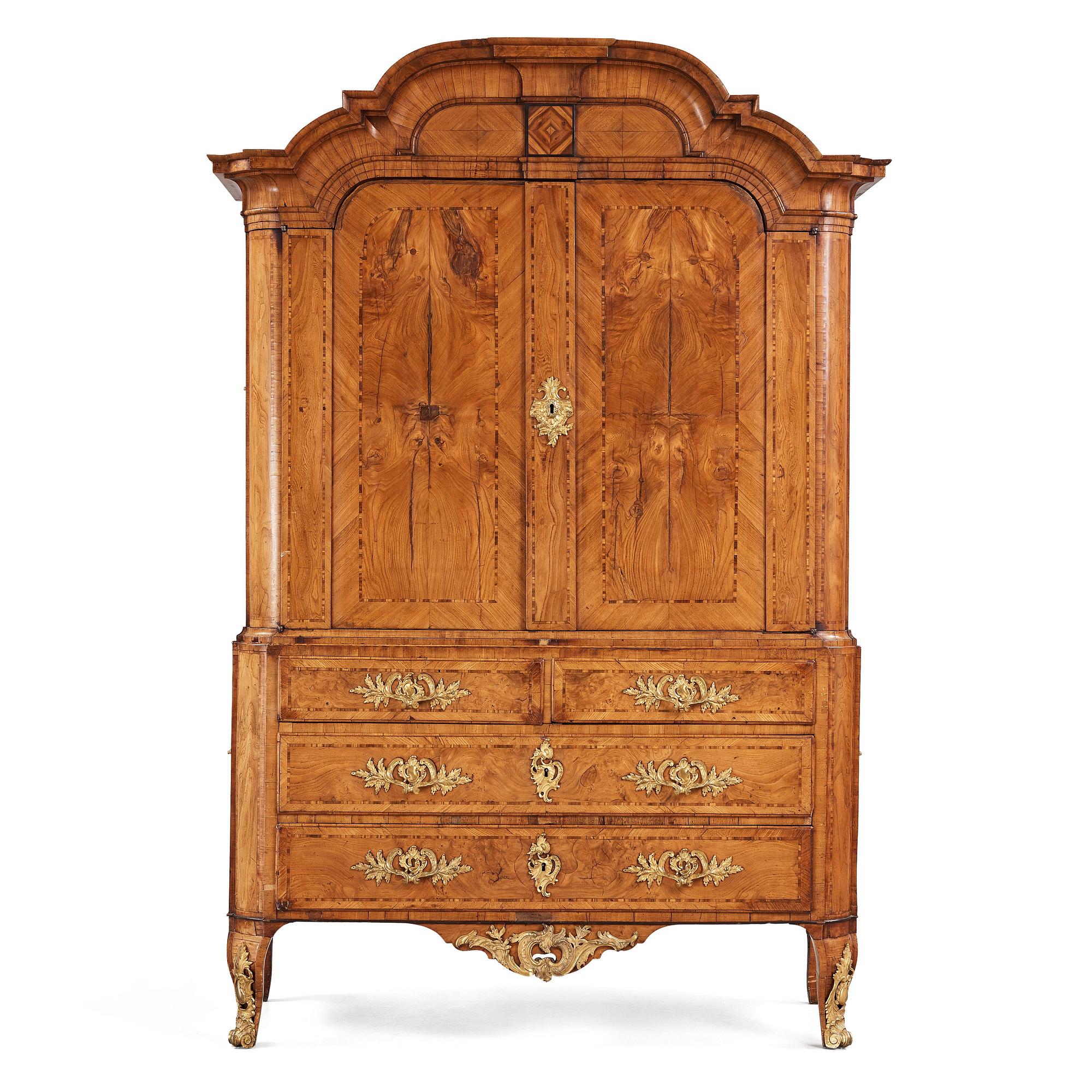 A Swedis Rococo 18th century cupboard.