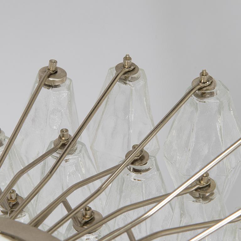 Carlo Scarpa, A1960s 'Polyhedra' chandelier for Venini Murano Italy.