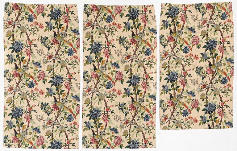 Three "Hydrangea" curtain lengths from GP & J Baker.