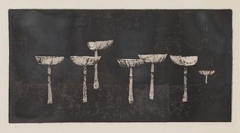 Pentti Kaskipuro, etsning, signerad och daterad 1963, märkt kv.5.