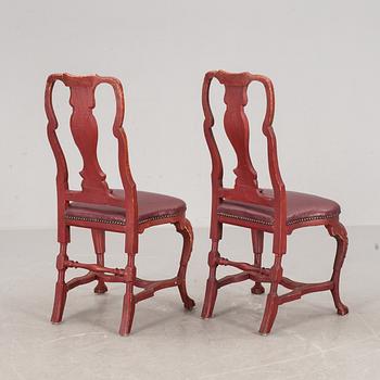 STOLAR, ett par, senbarock. 1700-talets andra hälft.