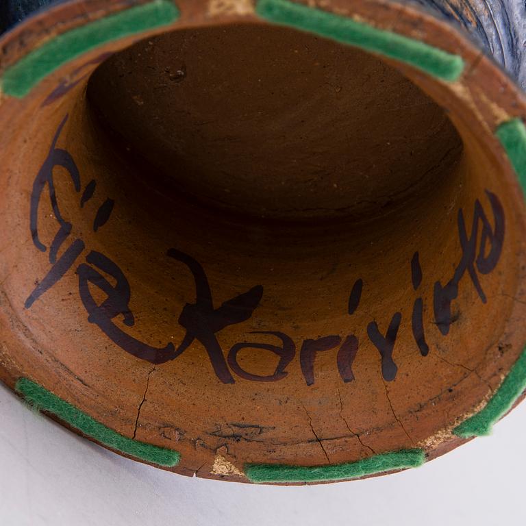 EIJA KARIVIRTA, a stoneware bowl, signed Eija Karivirta, Finland.