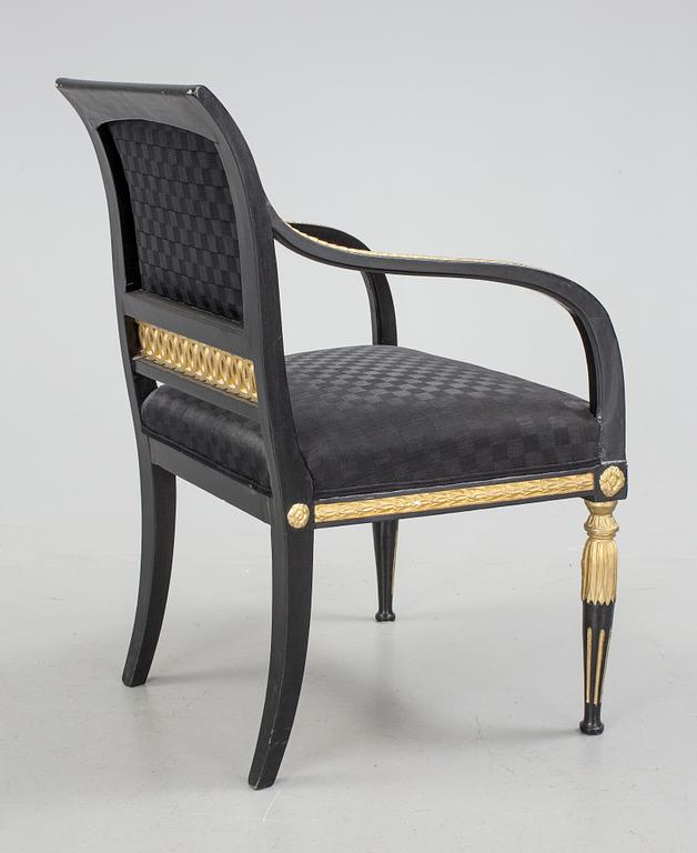 KARMSTOL, sengustaviansk, omkring 1800.