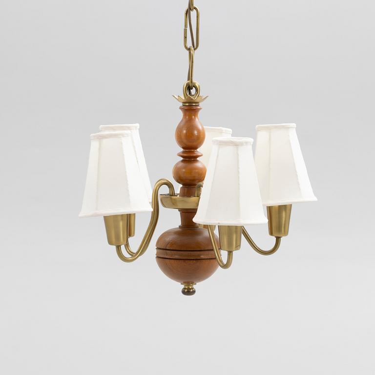 Hans Bergström, Ceiling lamp, model 115, ateljé Lyktan, Åhus, 1940s.