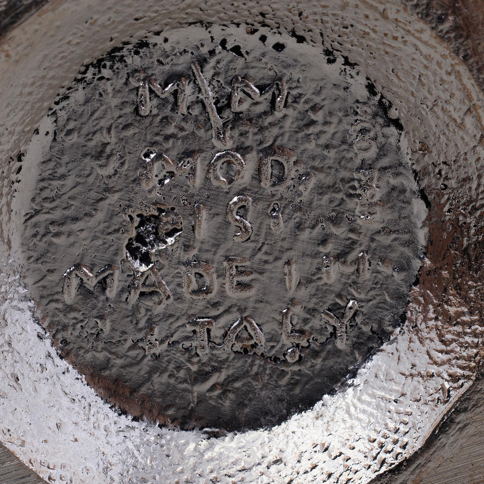 A MAURO MANETTI SIGNED 1960'S ICE BUCKET BY Fonderia d'Arte, Italy.