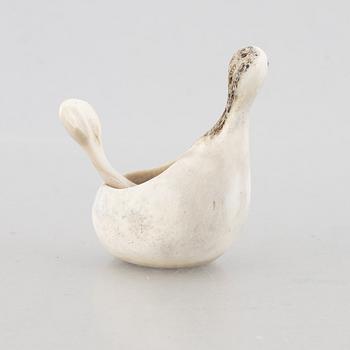 Lars Pirak, salt cellar with spoon, signed.