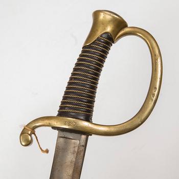 SABEL, fransk, m/1829 för artillerimanskap.