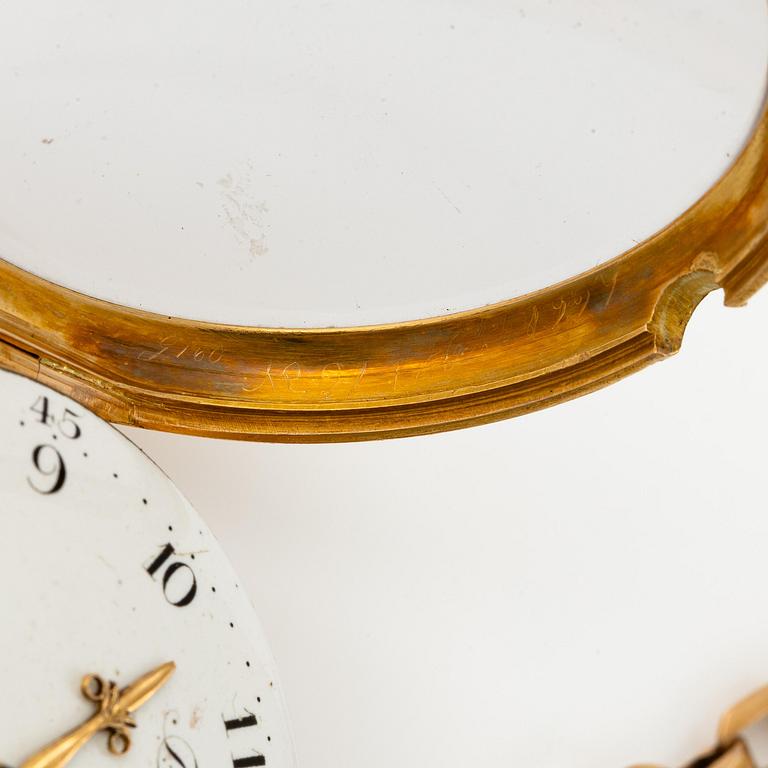 A gold pocketwatch by P. Ramstesdt (watchmaker in Stockholm 1782-1801), 1786.