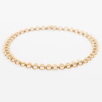 Theresia Hvorslev, en collier och ett armband, 18K guld, Falköping 1969.