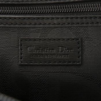 CHRISTIAN DIOR Black Monogram Coated Canvas Duffel Bag.
