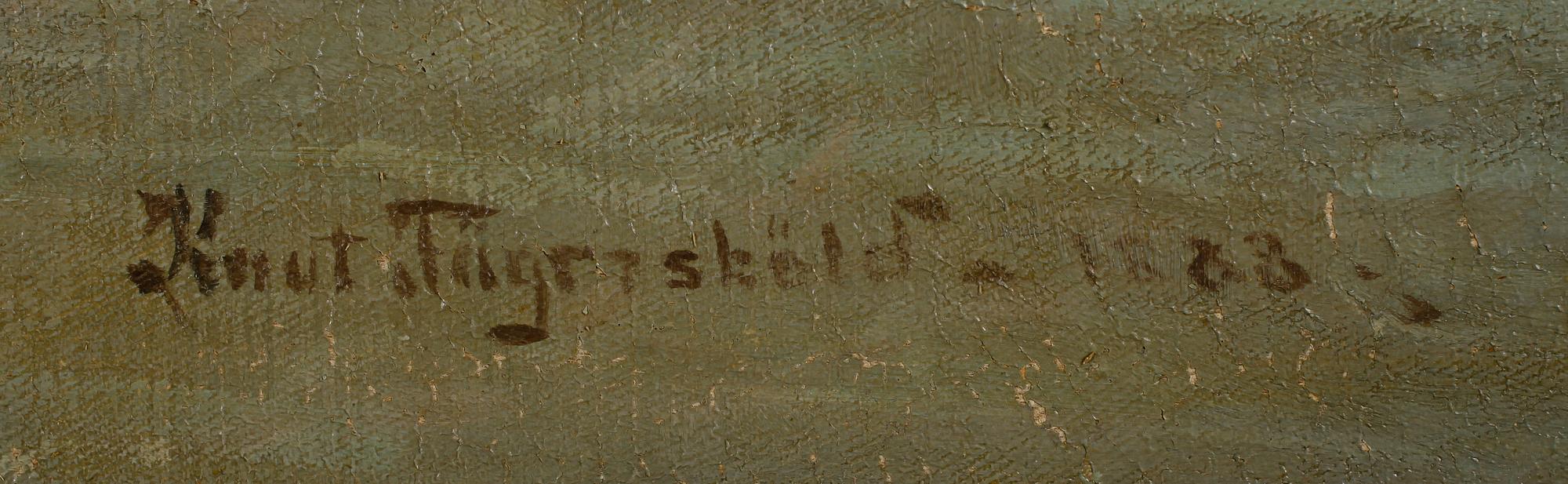 KNUT FÄGERSKÖLD, olja på duk, sign och dat 1888.