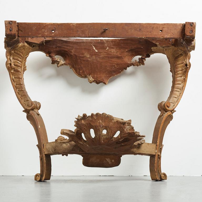 KONSOLBORD, Stockholmsarbete, 1700-talets andra hälft, Rokoko.