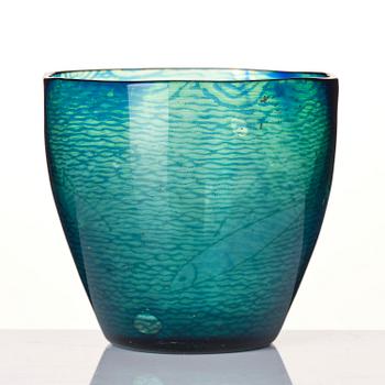 Edward Hald, a graal glass vase, Orrefors, no. 699, Sweden, 1918.