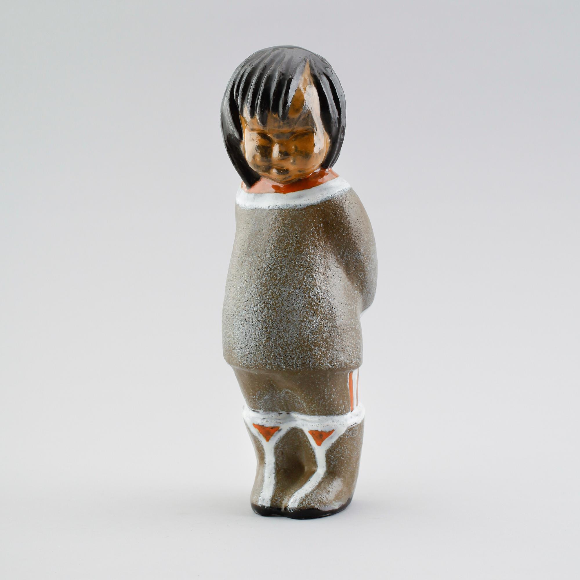 FIGUR, keramik, "Eskimå", Vicke Lindstrand, Upsala-Ekeby.