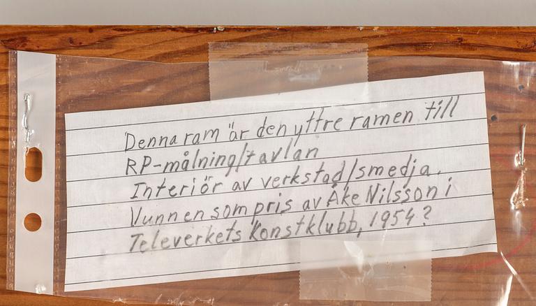 RAGNAR PERSSON, olja på pannå 30,5 x 39 cm, sign RP.