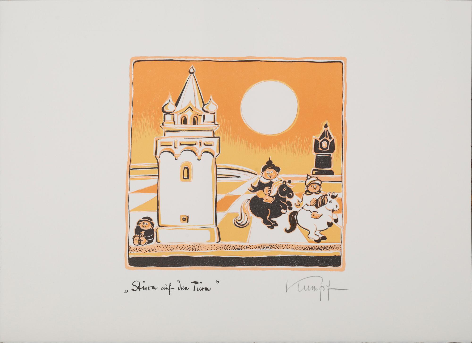 GOTTFRIED KUMPF, folder with 6 litographs, signed.