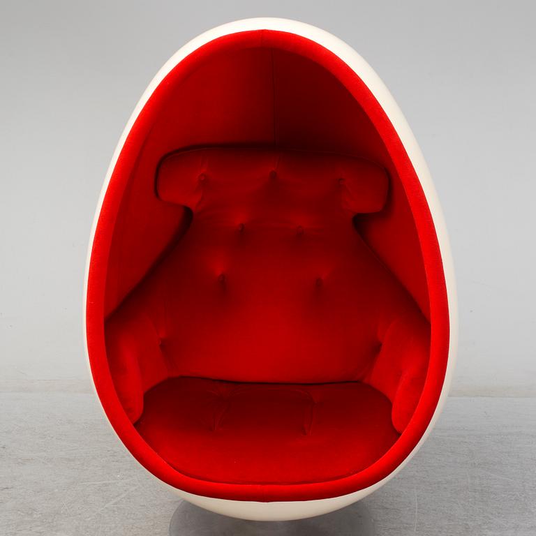A Henrik Thor-Larsen "Ovalia" easy chair and stool, Torlan, Staffanstorp, Sweden 1960-70's.