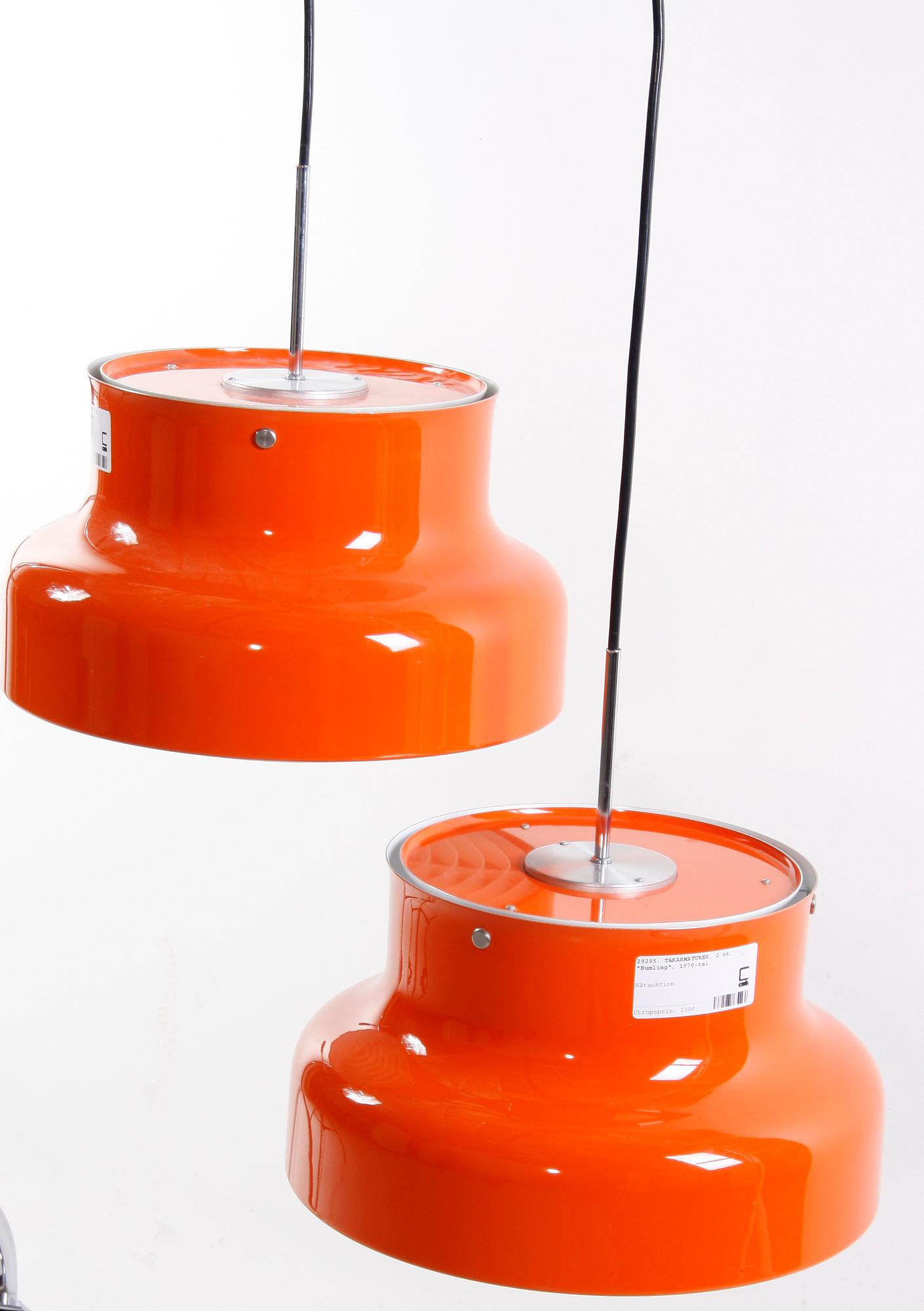 TAKARMATURER, 2 st, "Bumling",  Ateljé Lyktan, Åhus, 1970-tal.