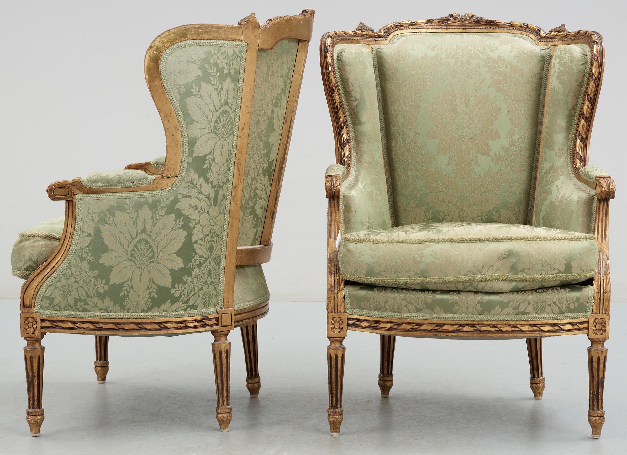 BERGERER, ett par, Louis-XVI-stil, 1900-talets första hälft.